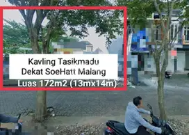 Langka!! Tanah Kavling Lebar 13m Tasikmadu Soekarno Hatta Lowokwaru Ma