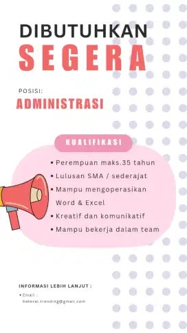 Lowongan Kerja Administrasi