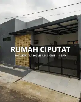 1 unit Rumah Minimalis Modern 3KT 2KM