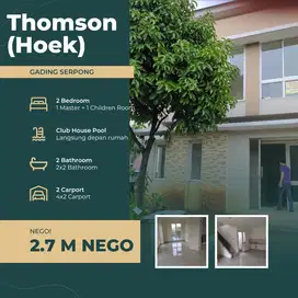 Jual rumah 2 lantai 100m2 depan Kolam Renang Gading Serpong cuma 2,7M
