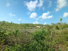 Tanah datar view laut di Jimbaran, akses jalan 7 meter