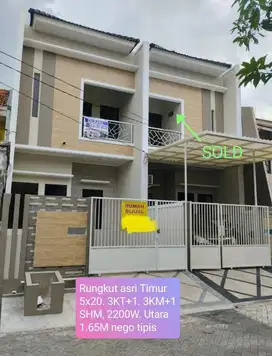 Rungkut  asri baru gress 2lt dkt upn