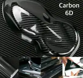 Stiker carbon untuk kap mobil handle dll