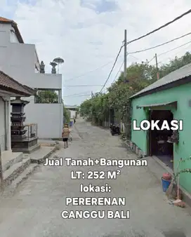 Jual Tanah kecil 252M² di PERENAN CANGGU kawasan wisata BADUNG BALI