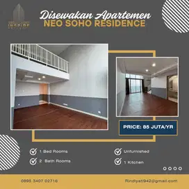 Disewakan Unit Apartemen Neo Soho Unfurnished Best View