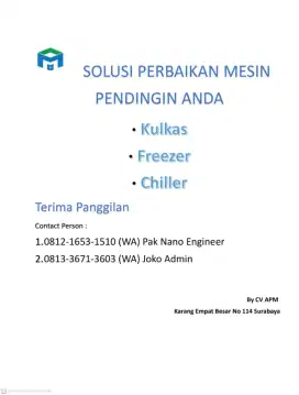 Service Kulkas Chiller Freezeer Dispenser