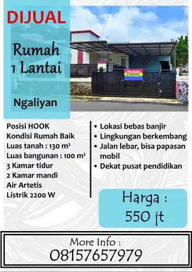 Jual Cepat BU Rumah HOOK di Ngaliyan