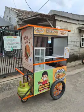 gerobak es buah/ es jeruk/ sosis/DLL