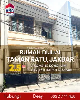 Dijual Rumah di Taman Ratu, Jakarta Barat