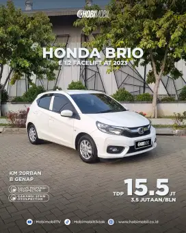 Honda Brio e at 2023 low km garansi mesin transmisi 5 tahun