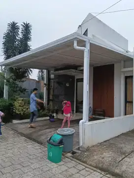 Kanopi besi hollow galvanis dan baja ringan atap alderon