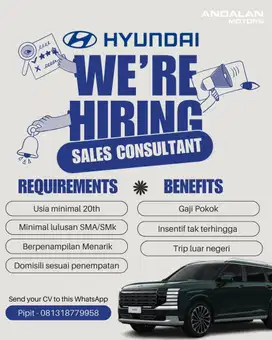 Lowongan sales mobil hyundai