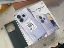 Hp redmi note 14 5G ram 8/256 lengkap masih gres dapet ada sarung nya