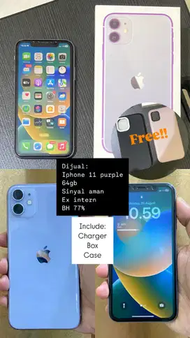 Iphone 11 Second Intern 64gb Purple