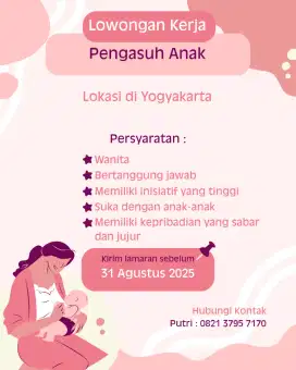 Dibutuhkan Pengasuh Anak