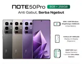 Infinix note 50 pro 8/256 garansi resmi