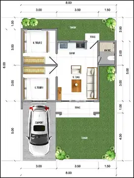 Bantul, Rumah Jogja Selatan Kampus UMY Type 50