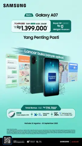 Samsung galaxy A07 4/64 bisa cicilan dan tukar tambah