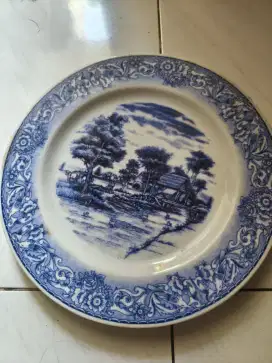 Piring ceper  River side  Motif pemandangan