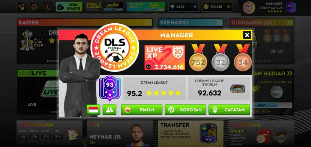 AKUN GAME BOLA DLS