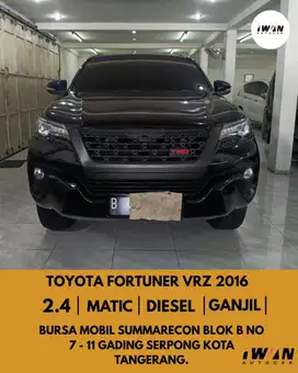 2016 Fortuner Vrz 2.4 Diesel AT