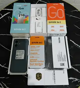 Tecno Spark Go 2 3/64 Black ISTIMEWA Umur 4 Hari Garansi FULL 13 Bulan