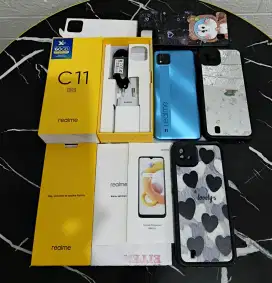 Realme C11 2021 4/64 Blue MULUS Fullset NORMAL minus dikit MURMERRR