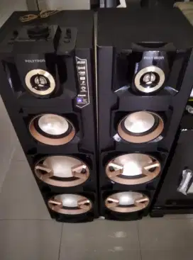 Speaker Polytron bluetooth Warna Hitam gold