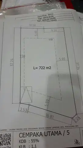 Dijual Kavling Di Cluster Cempaka Utama Suvarna Sutera