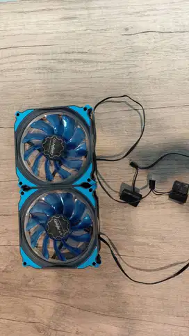 Paket 2x 12cm FAN PC Infinity led blue