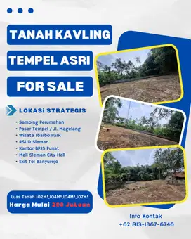 Di Jual Tanah Kavling Tempel Samping Perumahan