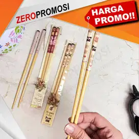 Sumpit kayu berbahan alami, desain elegan, ready stock, cocok untuk b