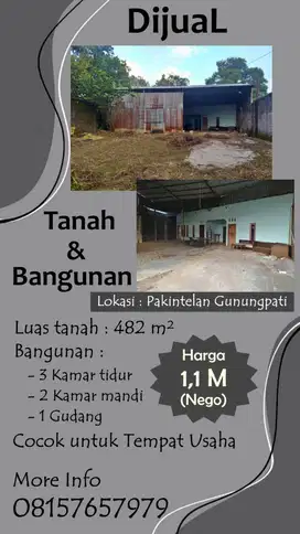 DIJUAL Cepat BU Tanah Strategis dan Bangunan