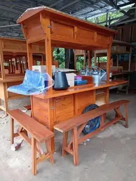 Gerobak Angkringan Kayu Jati & Mahoni – Paket Komplit Siap Jualan