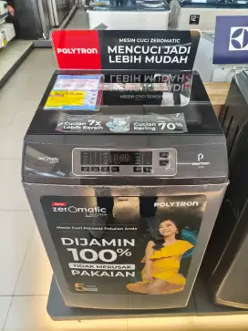 Mesin Cuci 1 Tabung Polytron 9 KG Cicilan Tanpa DP Gratis 2x Cicilan