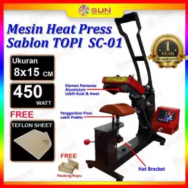 Mesin Press Sablon Topi Premium - untuk press TOPI HPC 01