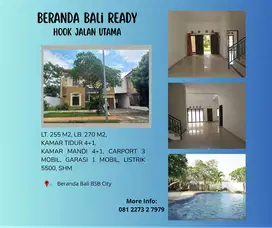 DJUAL Cepat Rumah HOOK Boulevard Beranda Bali Tgh Kota BSB Siap Huni