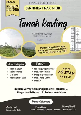 DI JUAL TANAH DAN RUMAH KAVLING BERKUALITAS