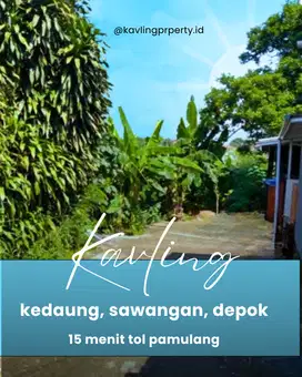 Tanah Kavling Sawangan Depok, Terima Lahan Siap Bangun, Legalitas SHM