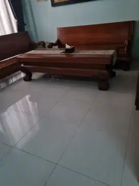 Meja bangku asli jati jawa timur
