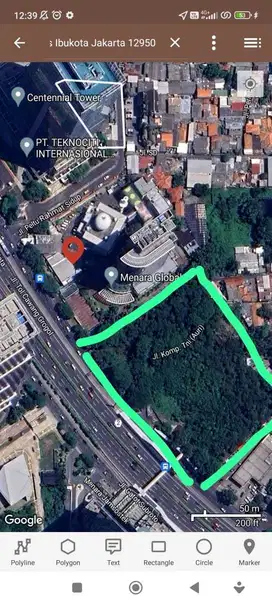 TANAH 50% DI BAWAH NJOP DI JL JEND GATOT SUBROTO