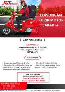 URGENT LOWONGAN KURIR JAKARTA