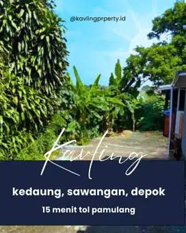 Jual Tanah Kavling, Kedaung, Sawangan, Depok, SHM, Lahan Siap Bangun
