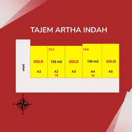 Tanah dijual Jogja dekat SMK Negeri 1 Depok, lokasi strategis