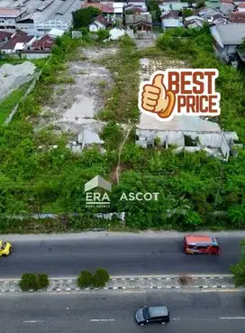 Tanah Komersial Luas 6.800 m2 Strategis Jalan Medan - Binjai Km 12