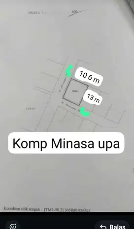 Tanah Murah Tengah Kota, Komp Minasa Upa 375 Juta