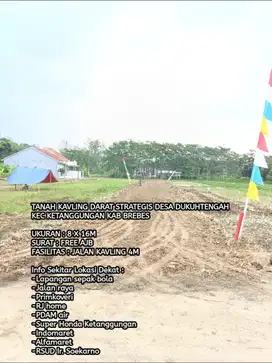 Tanah Kavling Darat Strategis & Jarang Ada Di Desa Dukuhtengah Brebes