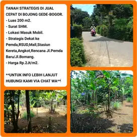 Tanah SHM 200m2 Masuk mobil dekat stasiun Bojonggede -Bogor 10