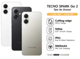 TECNO SPARK Go 2 4GB+4GB*/128GB, garansi resmi indonesia