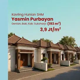 Kavling Purbayan Baki - 2 Menit Masjis Al Aqso, SHM